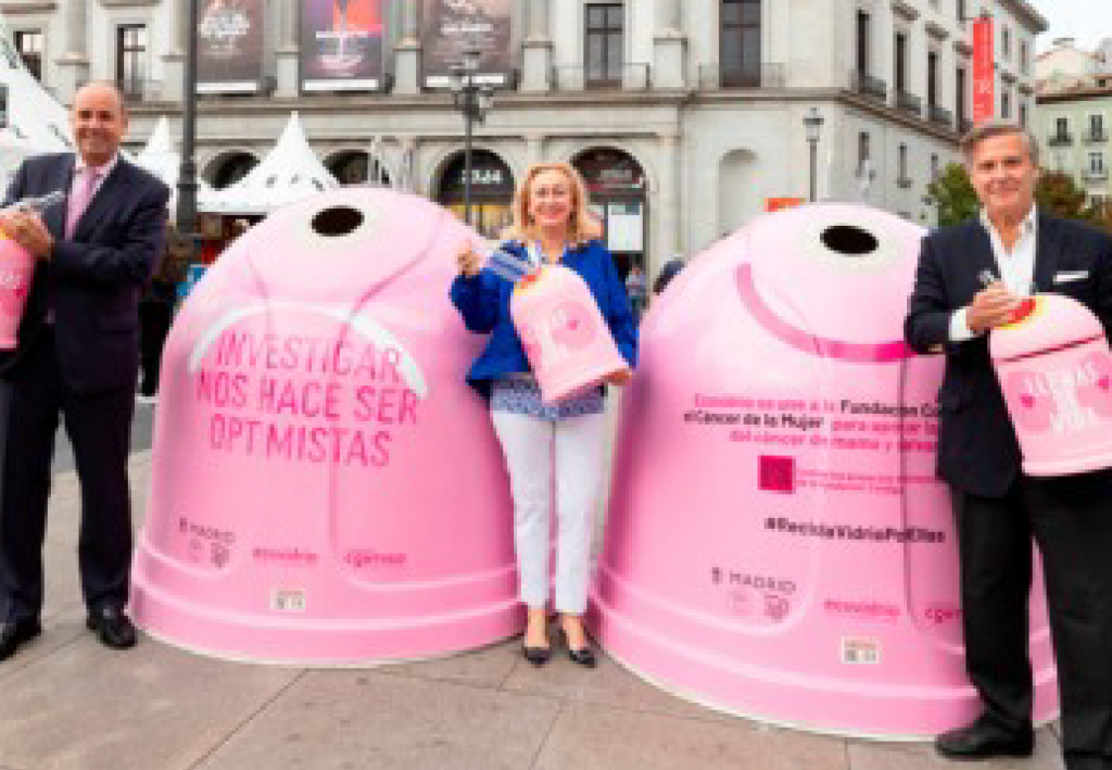 Ecovidrio y Fundación Contigo, contra el cáncer de mama fomentando